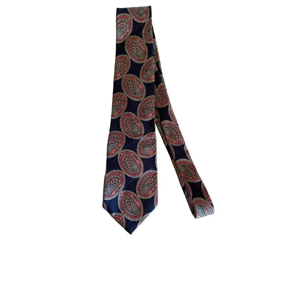 Liberty‎ of London Blue Red Paisley Silk Tie